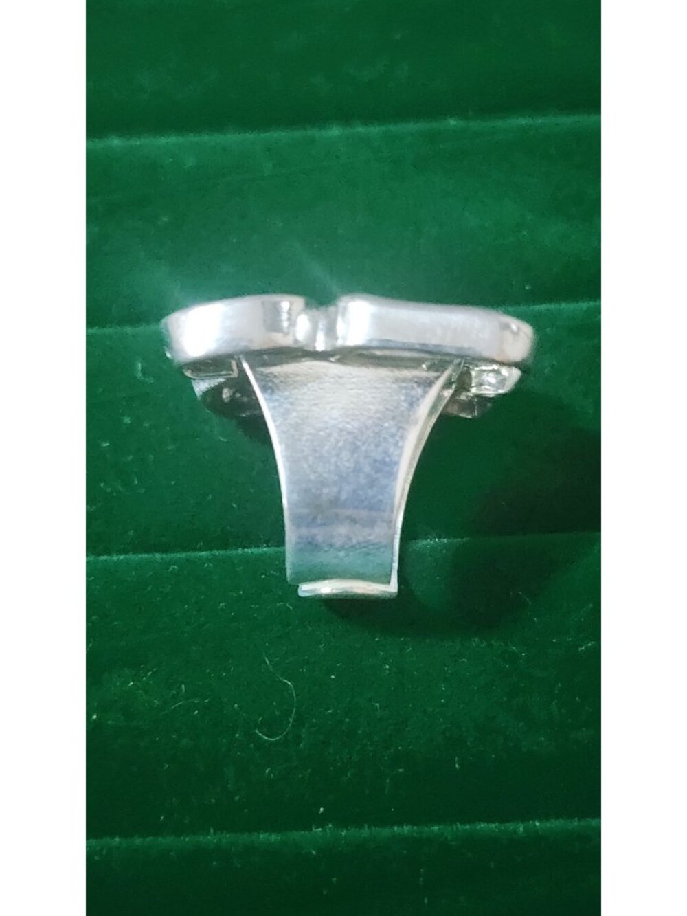 Vintage 80s Abstract Enamel Statement Ring Adjustable Modernist Mixed Shapes - Picture 6 of 10